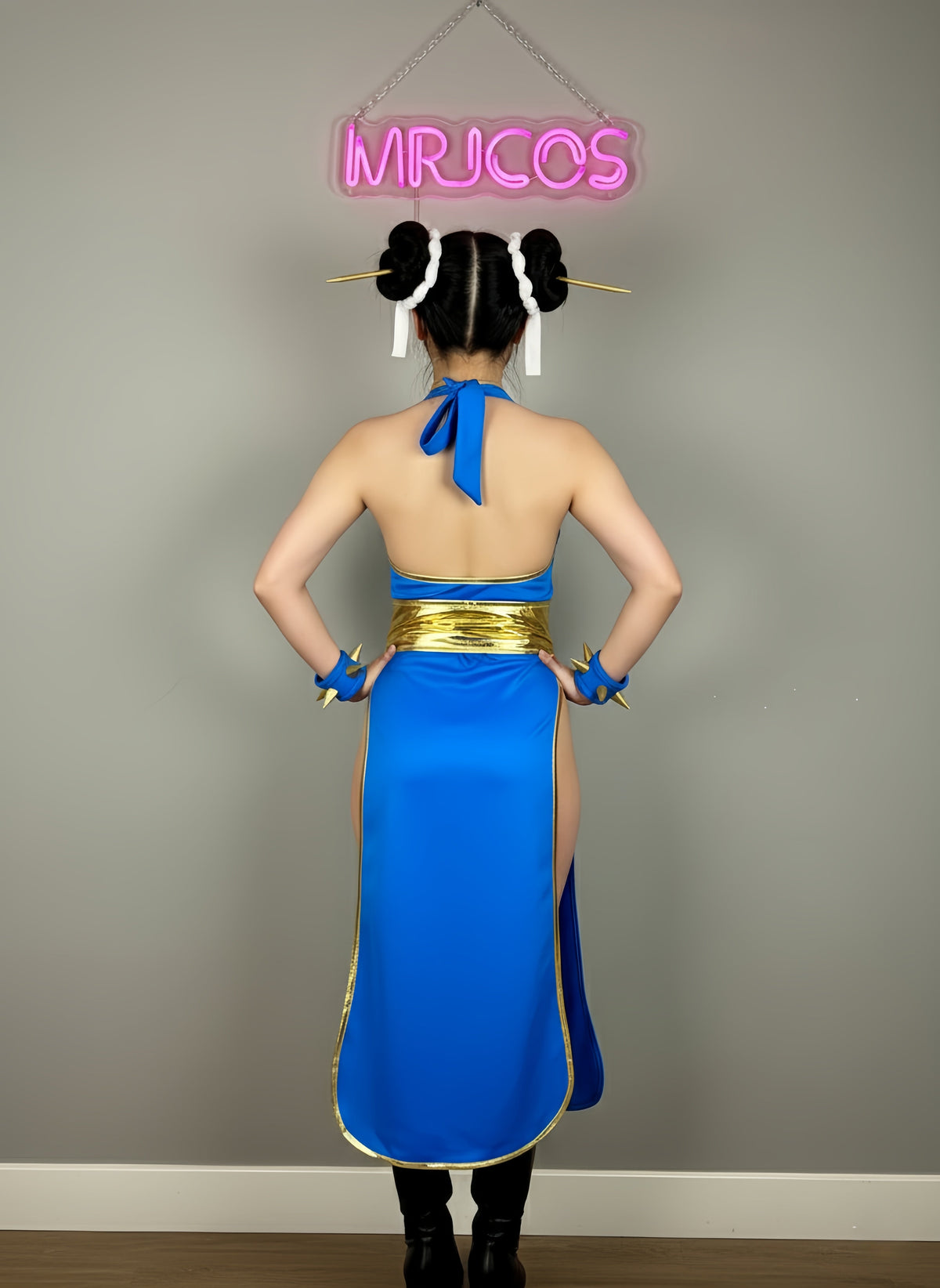 [Inventory Clearance] Chun Li Cosplay Costume Cheongsam Dress Lingerie Set-10