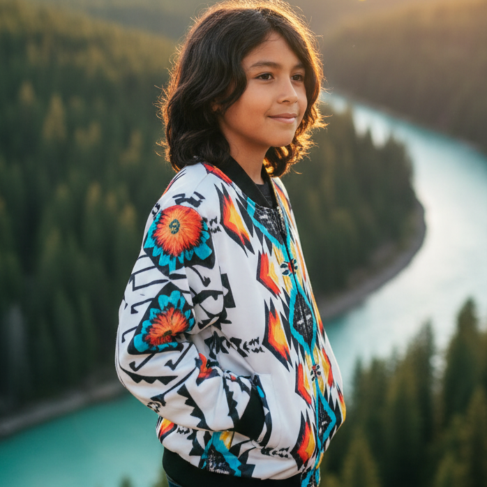 Crimson Snow Kids Bomber-2