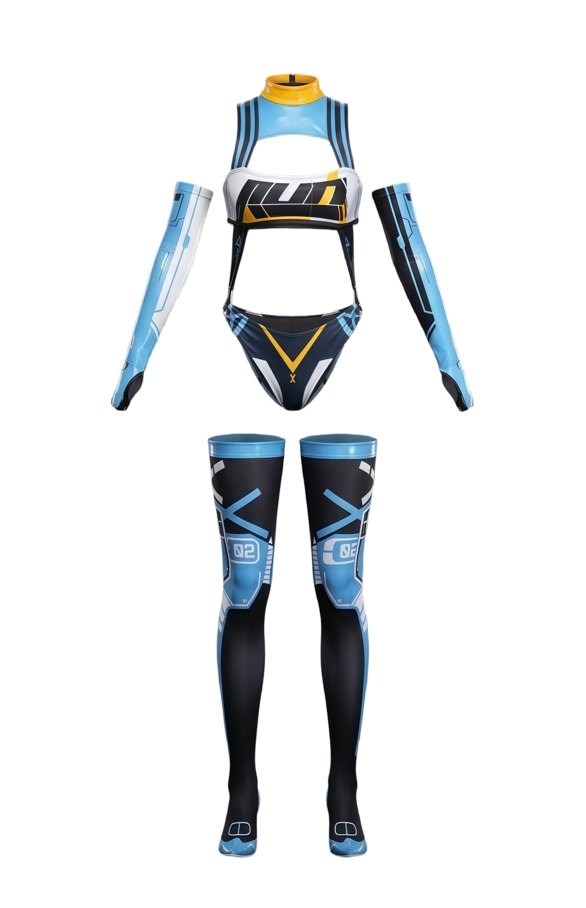 Anime Sci-fi Spandex Swimwear Racing Suit Wet Suit Race Queen Costume-7