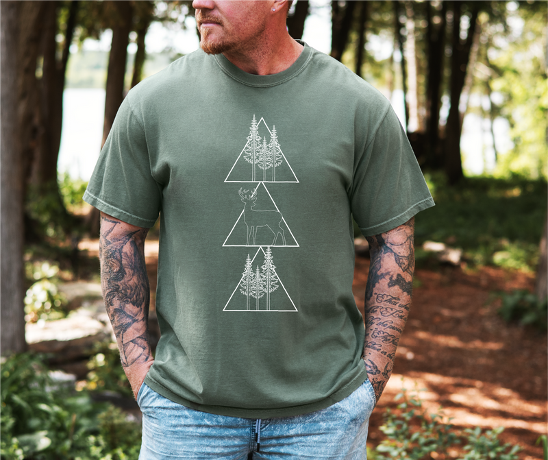 Geometric Hunting Unisex T-shirt-1