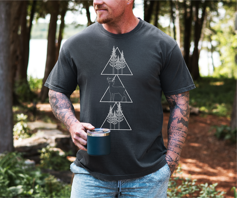 Geometric Hunting Unisex T-shirt-3