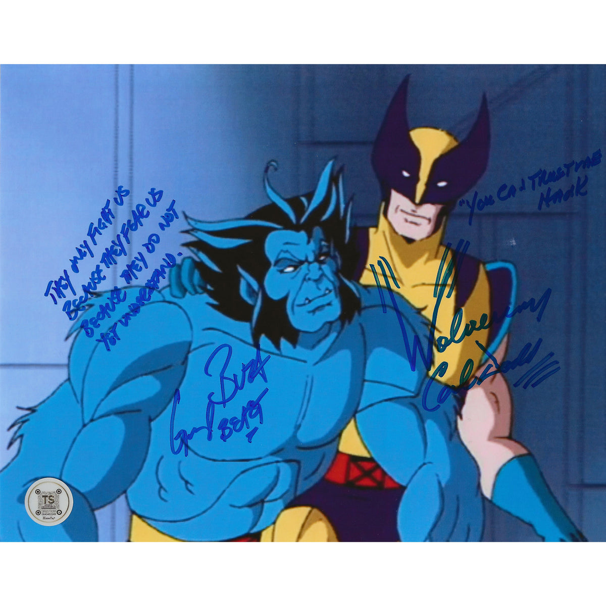 Cal Dodd & George Buza Autographed X-Men Wolverine & Beast 8x10 Photo Inscribed-1