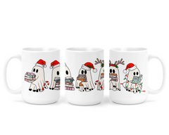 Christmas Bookish Ghosts Ceramic Mug | Bookish-1