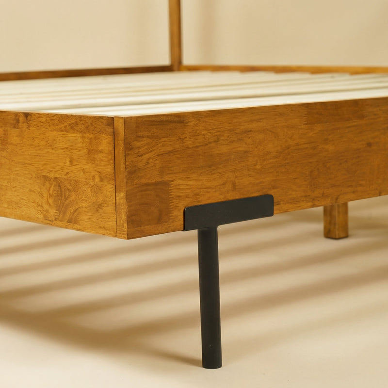 Frida Solid Wood Bed Frame-6