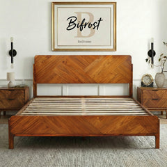 Estructura de cama de madera maciza Bifrost-2