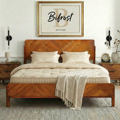 Estructura de cama de madera maciza Bifrost-3
