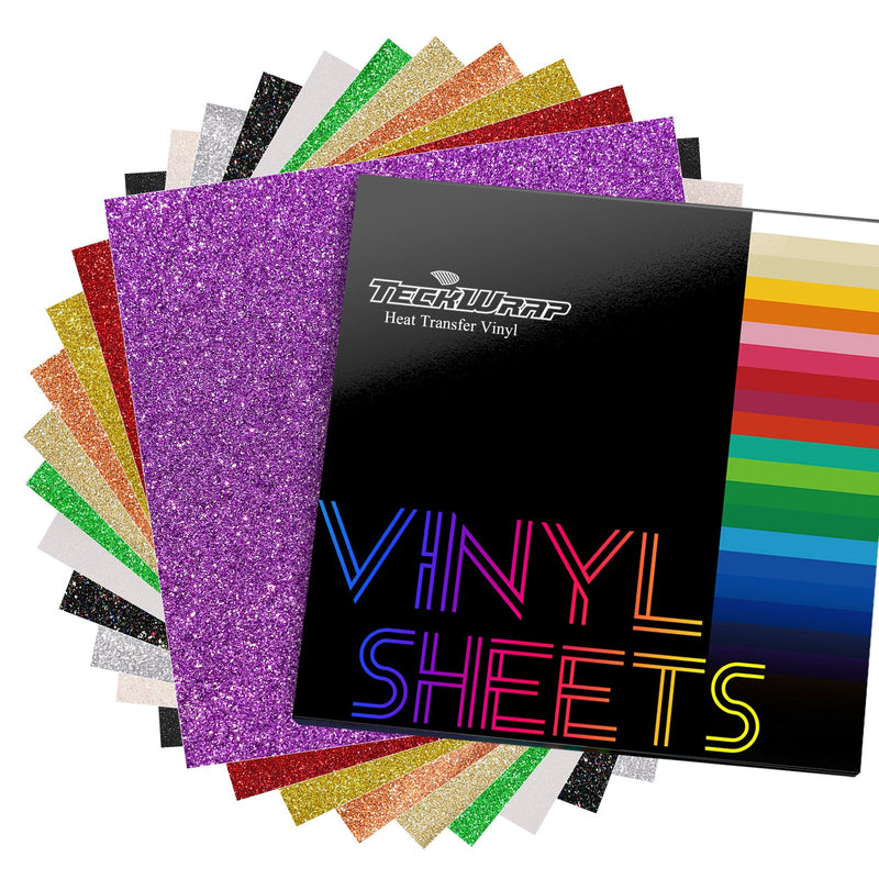 TeckWrap Glitter HTV Sheets Pack (11 PCS)-1