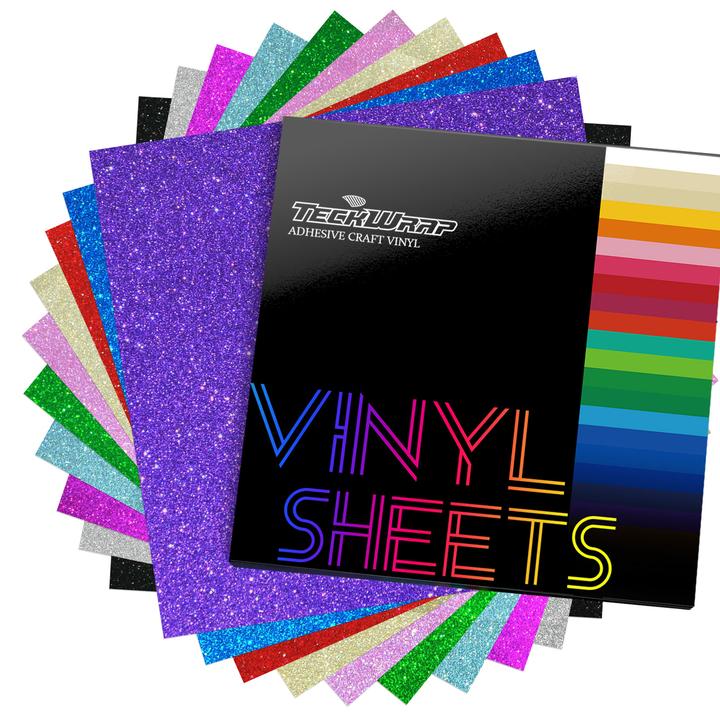 TeckWrap Glitter Vinyl Sheets Pack (10 PCS)-1