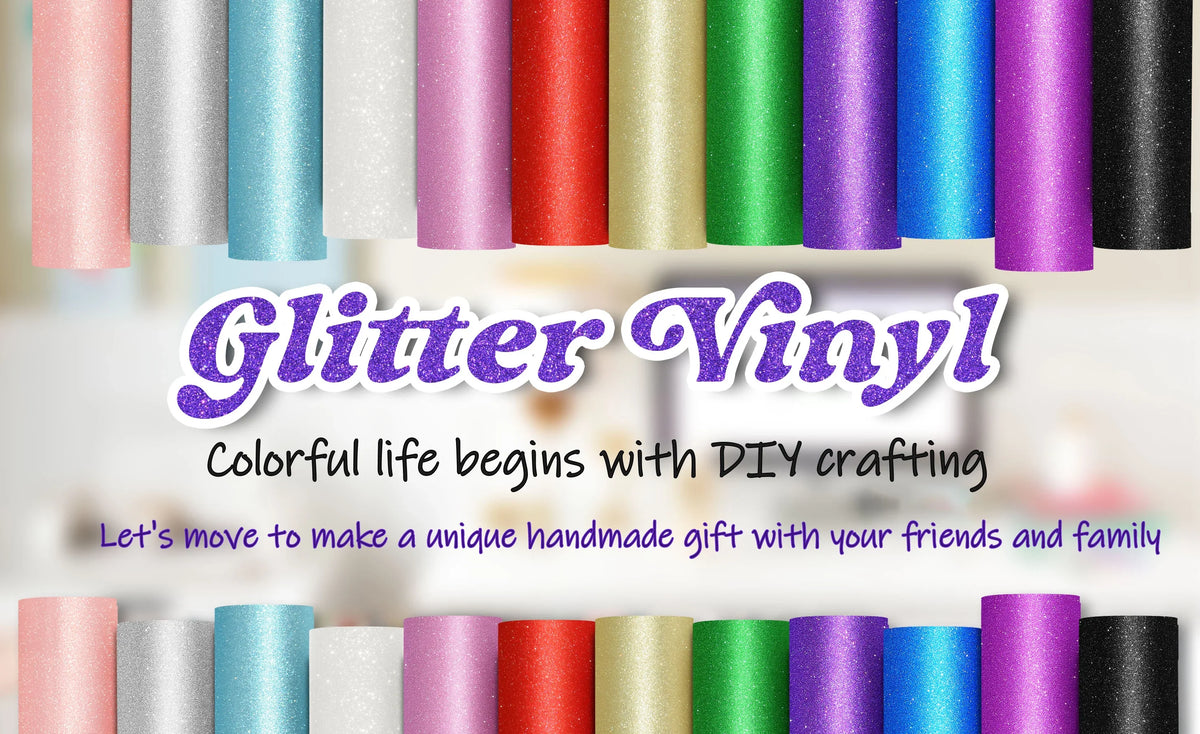 TeckWrap Glitter Adhesive Vinyl- Black | Durable & Easy-to-Cut | Perfect for Craft Projects!-2