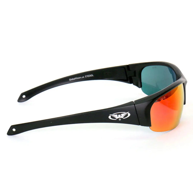 Global Vision Eyedol Flexible Temple Motorcycle Sunglasses. Safety Rated Riding Glasses-3