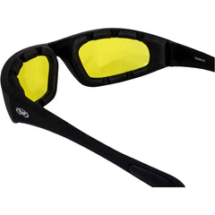 Global Vision Kickback Padded Motorcycle Sunglasses. Matte Black Soft-Touch Riding Glasses-13
