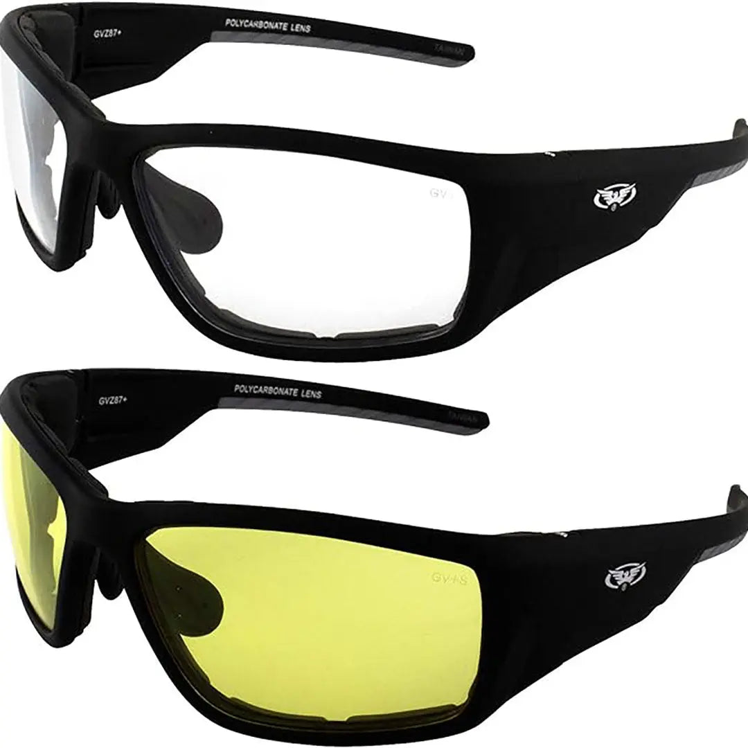 Global Vision Kinetic Adjustable Padded Motorcycle Sunglasses. Safety Rated Soft-Touch Riding Glasses-5