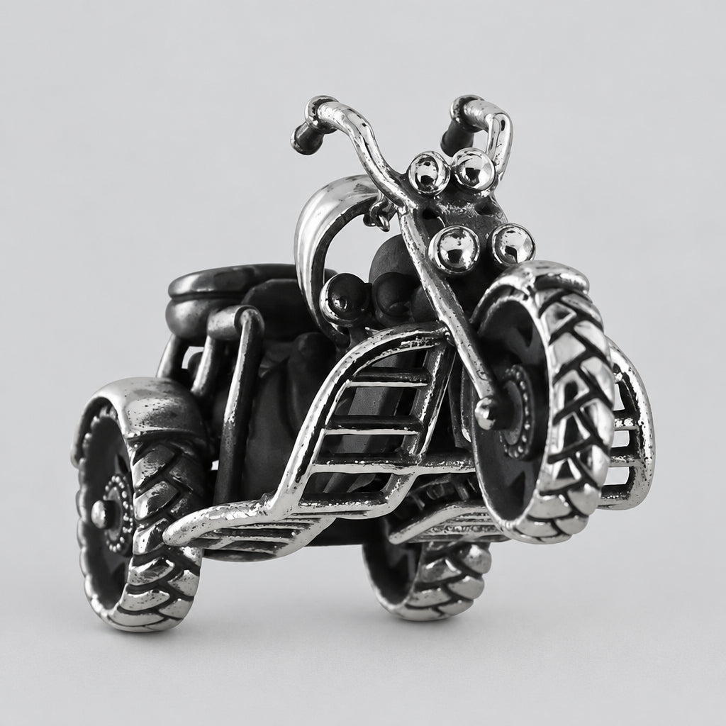 GoSteel Men's Bike Pendant | Stainless Steel-1