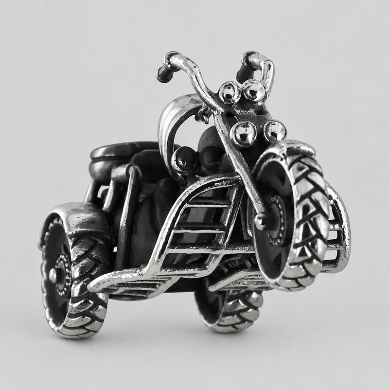 GoSteel Men's Bike Pendant | Stainless Steel-1