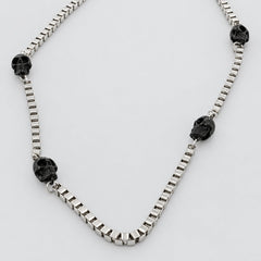 GoSteel Men's Biker Skull Chain Necklace | Stainless Steel-1