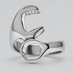 GoSteel Men's Biker Wrench Ring | Stainless Steel Ring-1