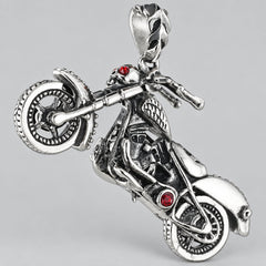 GoSteel Men's Ghost Rider Racing Moto Bike Pendant-1