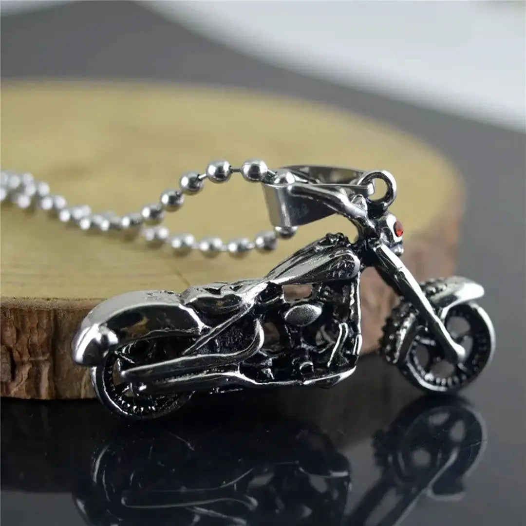 GoSteel Men's Ghost Rider Racing Moto Bike Pendant-3