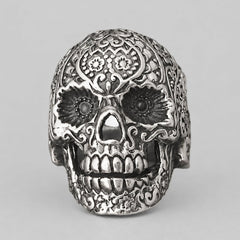 GoSteel Men's Sugar Skull Ring-2