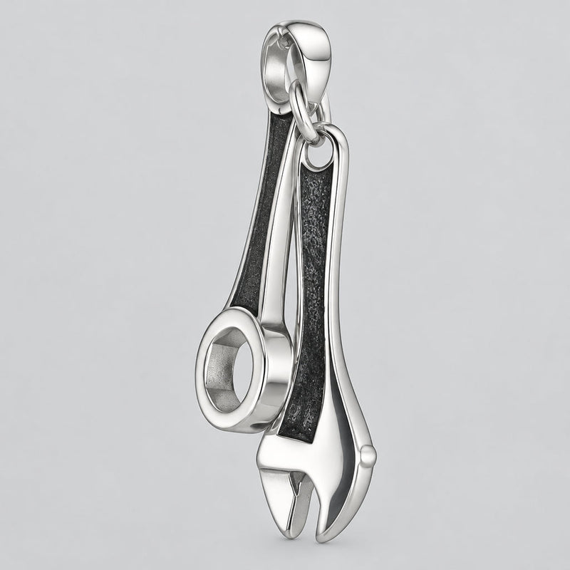 GoSteel Men's Spanner Wrench Pendant | Stainless Steel-1
