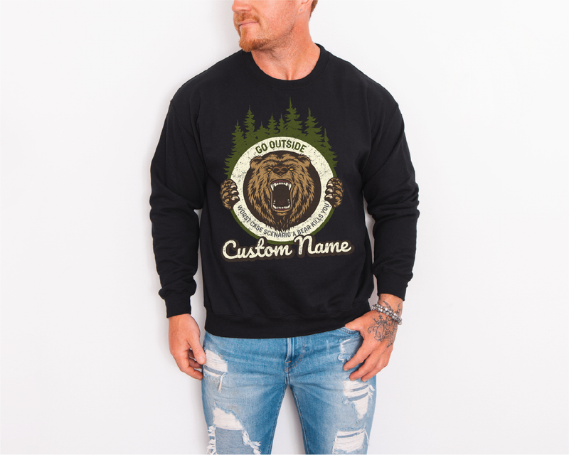 Go Outside Unisex Crewneck Sweatshirt | Lake Apparel | Camping Clothing-3