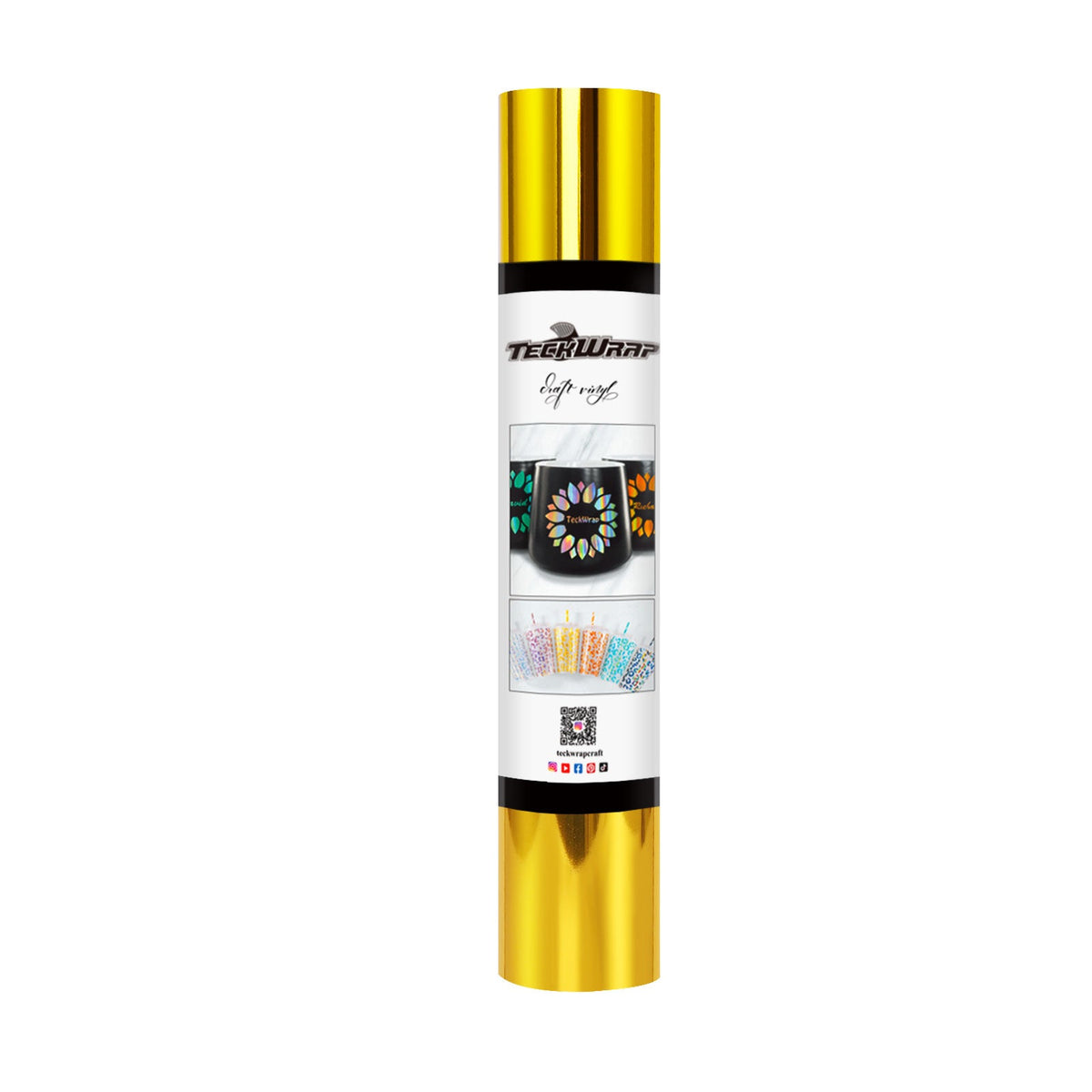 TeckWrap Mirror Chrome Adhesive Vinyl -  Gold | Elevate Your Crafts with Lustrous Brilliance-1