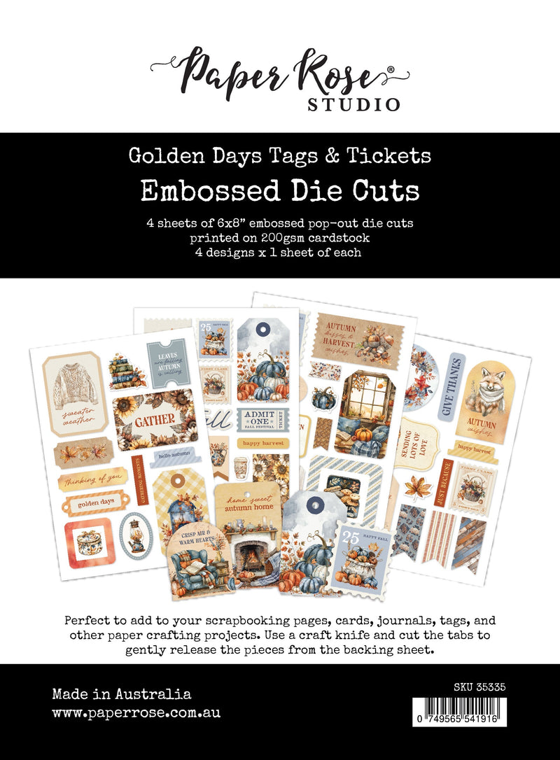 Golden Days Tags & Tickets Embossed Die Cuts 35335-1