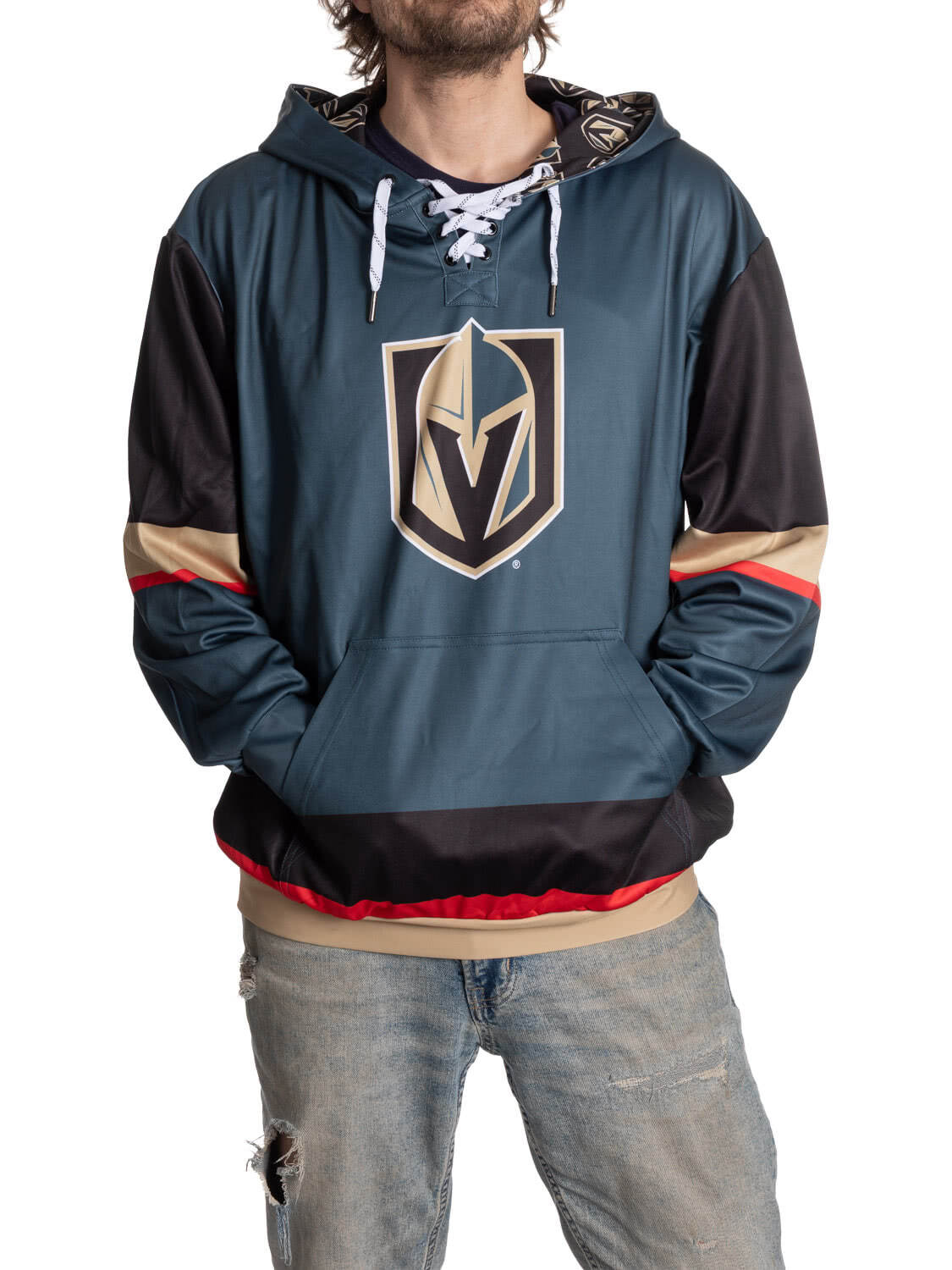 Sudadera con cordones de hockey de los Vegas Golden Knights