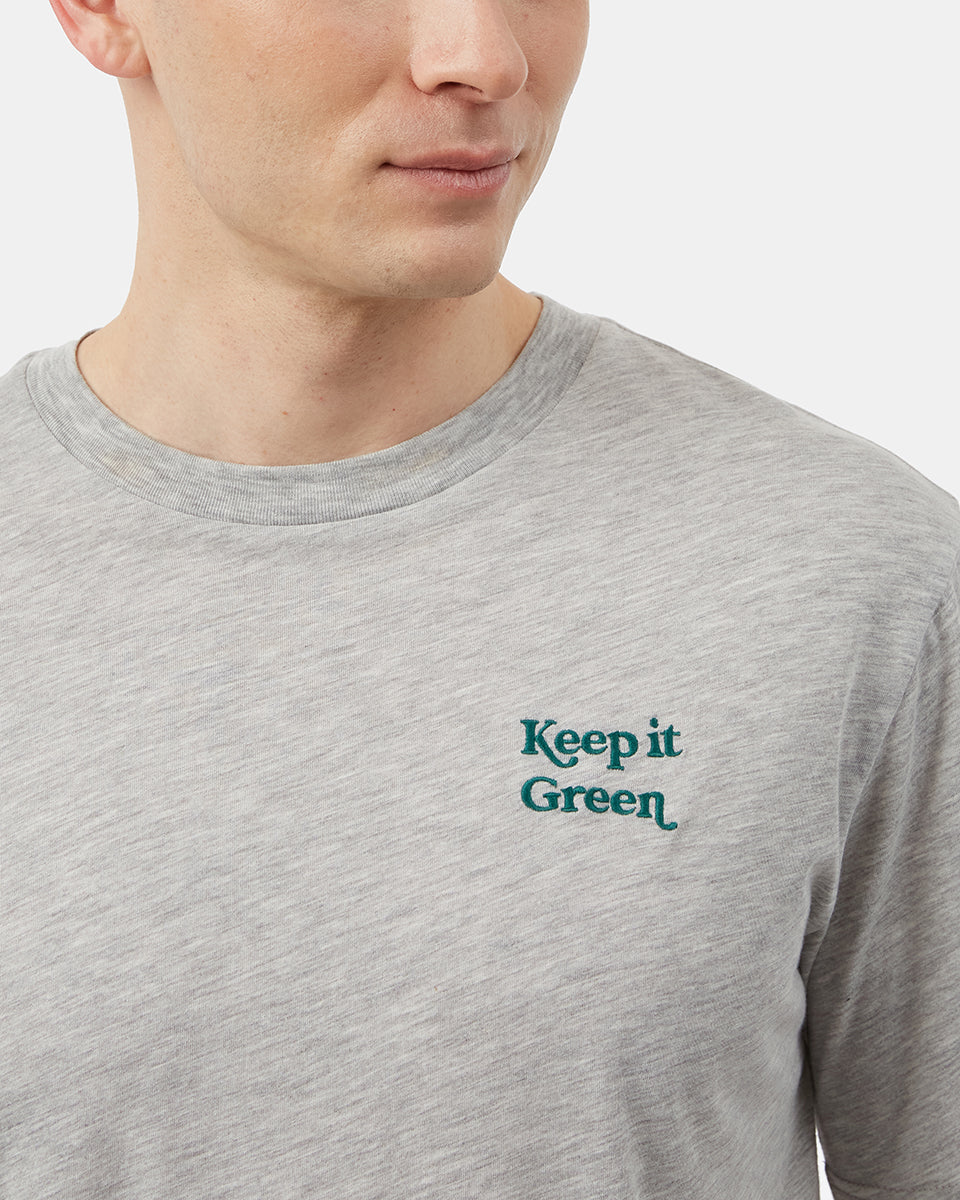Keep It Green Embroidery T-Shirt-3