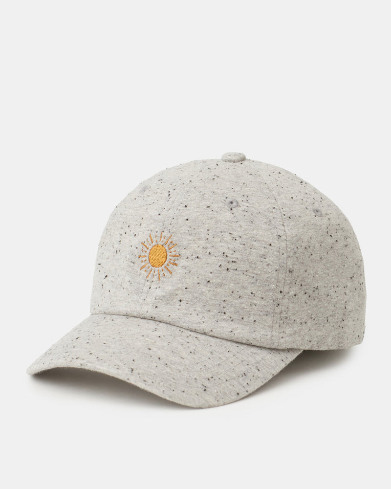 Sun Embroidery Fleck Jersey Peak Hat-2