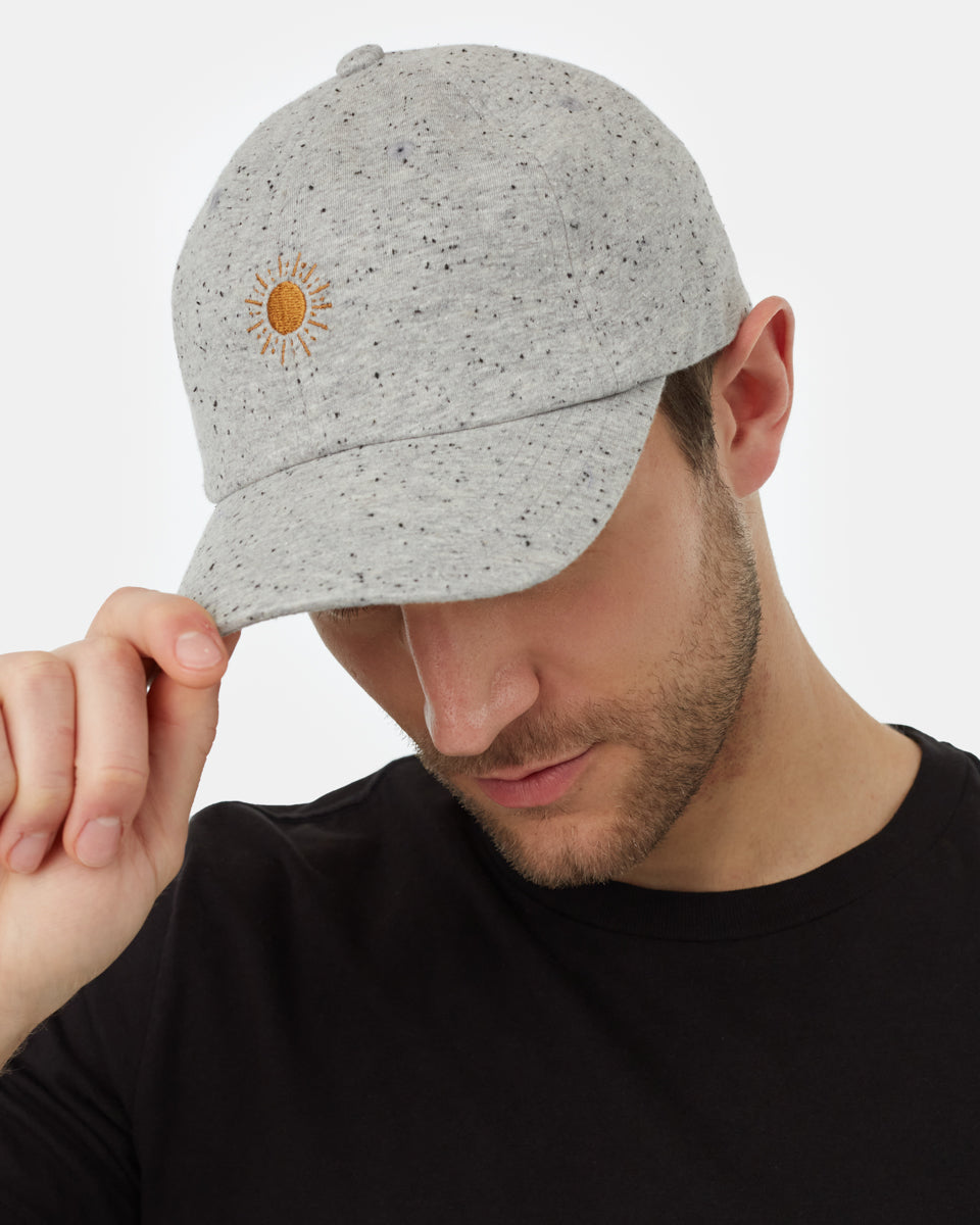 Sun Embroidery Fleck Jersey Peak Hat-1