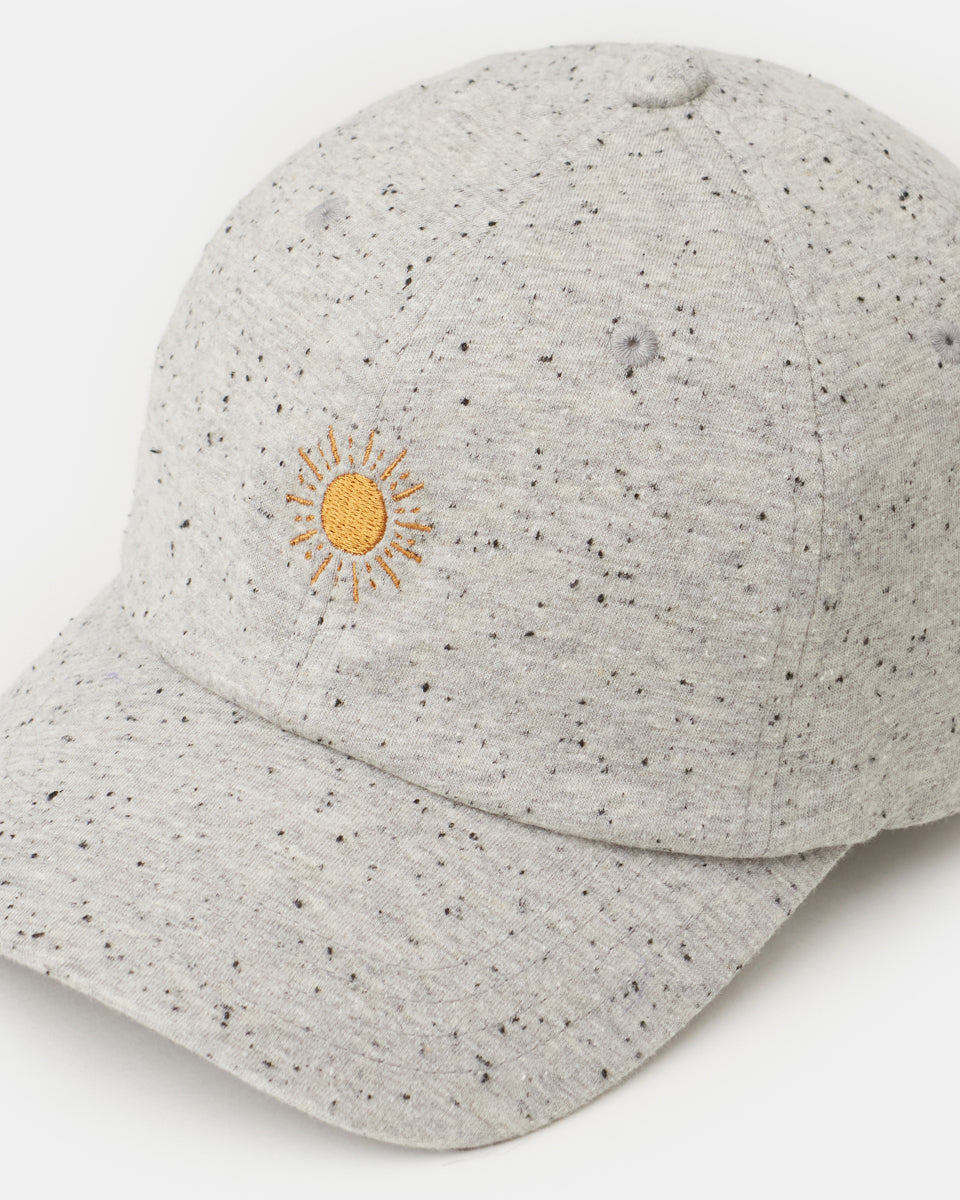 Sun Embroidery Fleck Jersey Peak Hat-3