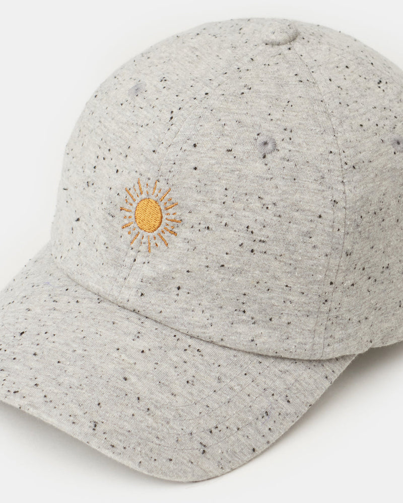 Sun Embroidery Fleck Jersey Peak Hat-3