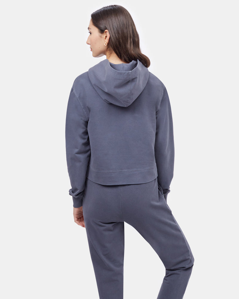 French Terry Cropped Hoodie-4