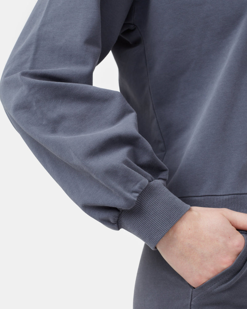 French Terry Balloon Sleeve Crew-4