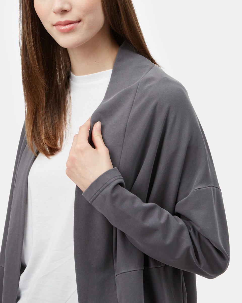 French Terry Cocoon Cardigan-3