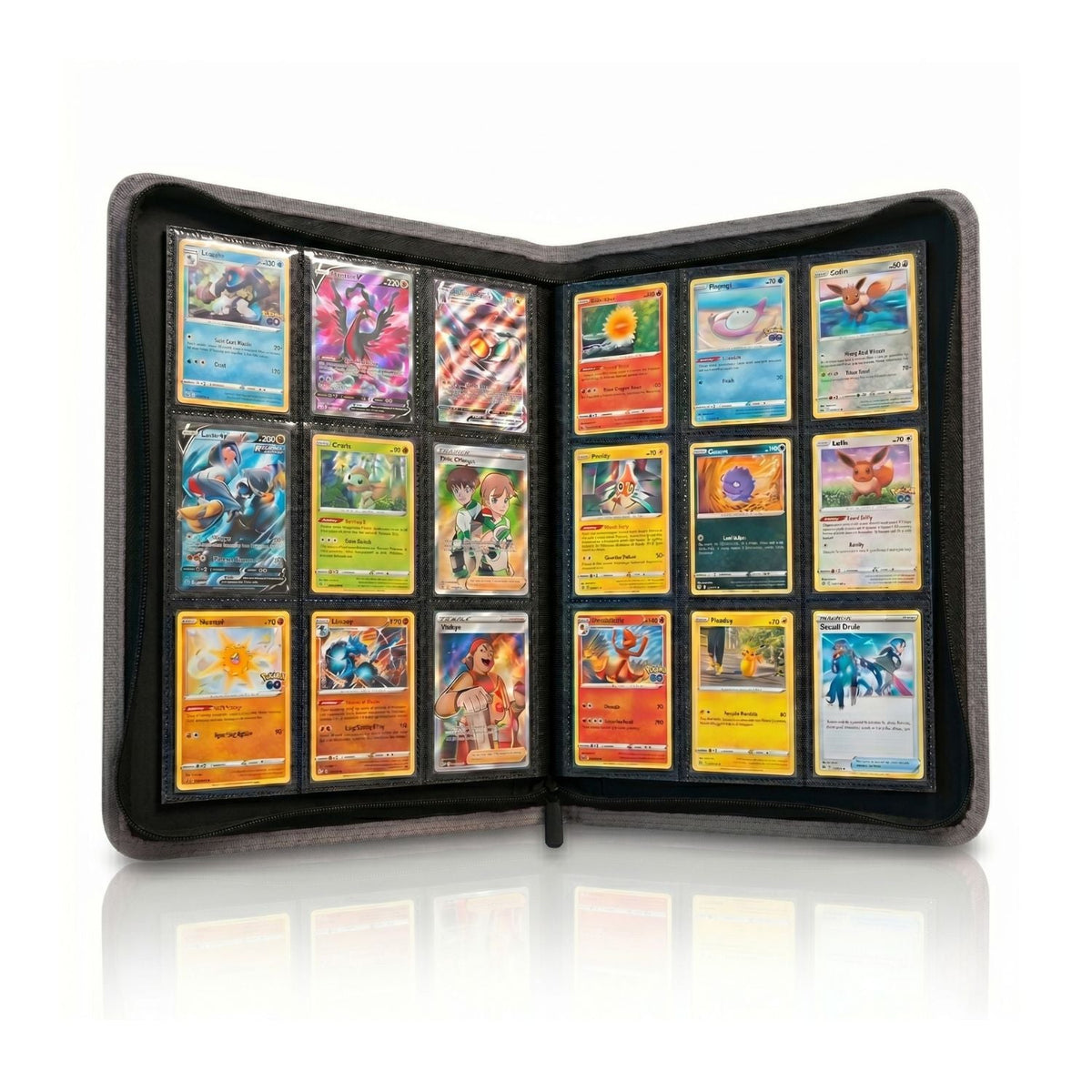 EVORETRO 9-Pocket Zip-Up Trading Card Zipper Binder for 360 cards-13