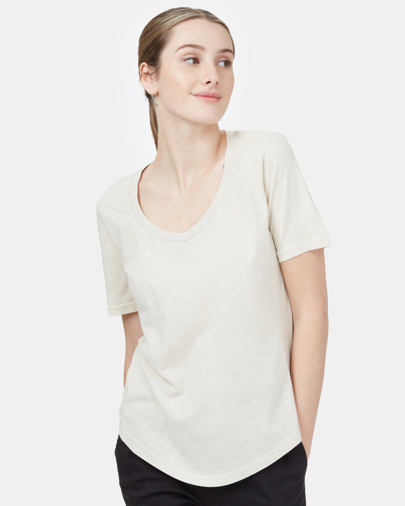 Natural Dye V-Neck T-Shirt-1