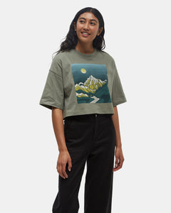 Emerald Edge Oversized Crop T-Shirt-1