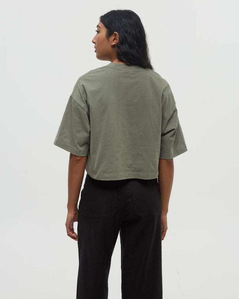 Emerald Edge Oversized Crop T-Shirt-3