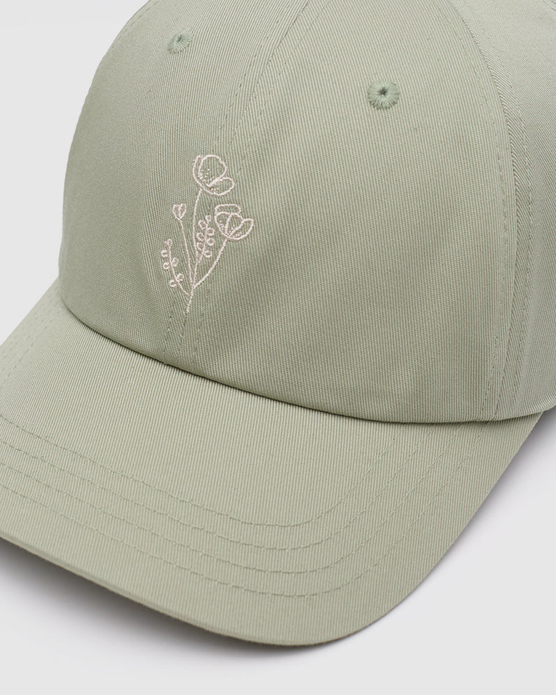 Flower Embroidery Peak Hat-2