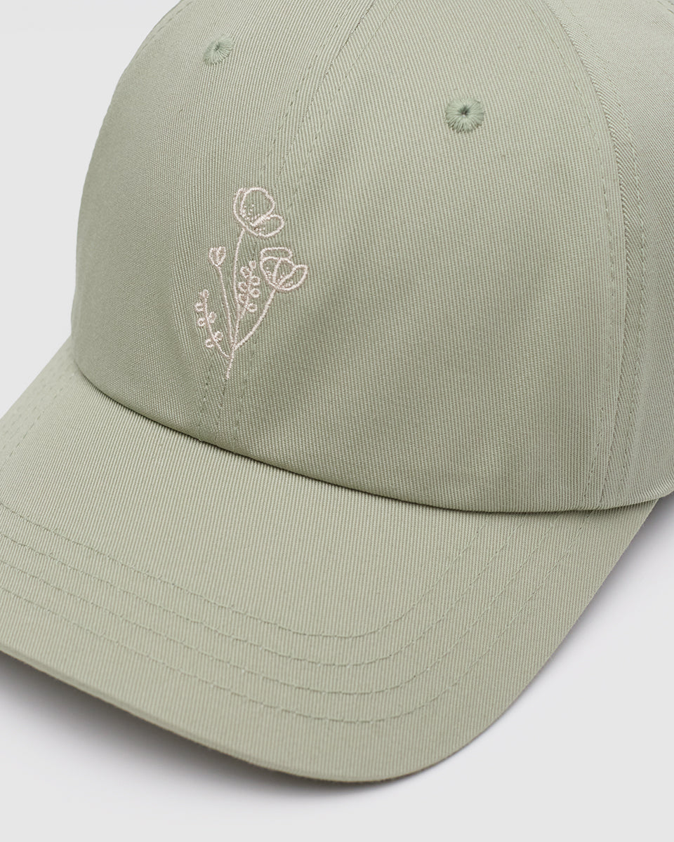 Flower Embroidery Peak Hat-2