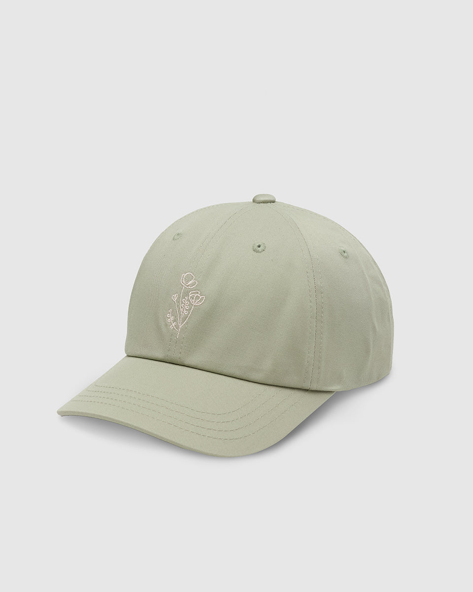 Flower Embroidery Peak Hat-1