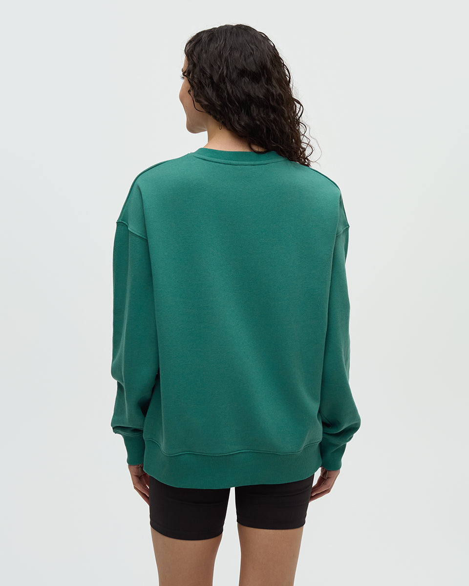 Amazon Greenery Relaxed Logo Crew-3