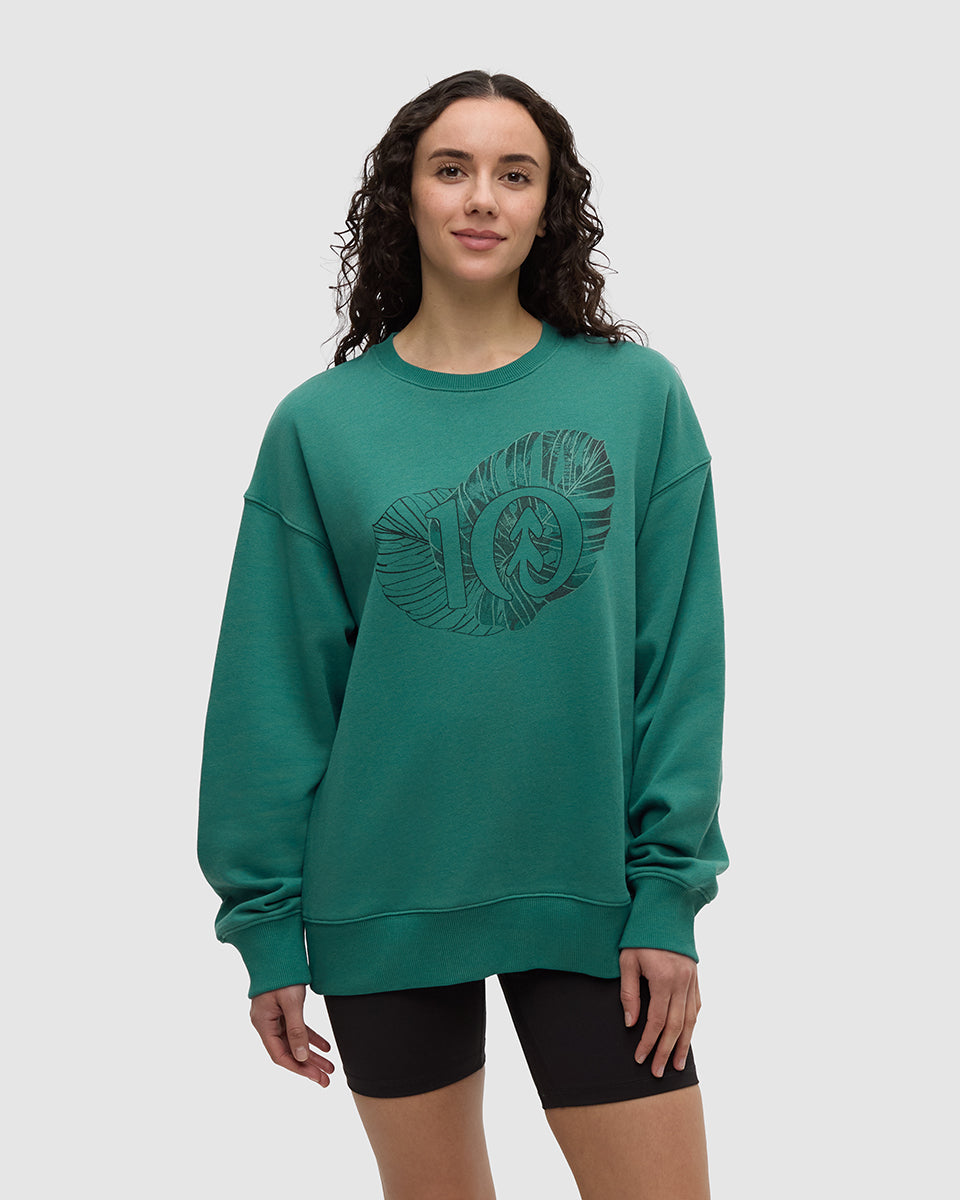 Amazon Greenery Relaxed Logo Crew-1