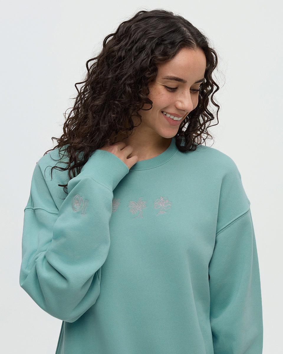 Haiti Embroidery Relaxed Crew-4