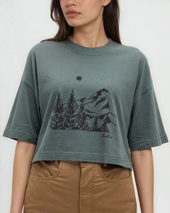 Parks Landscape Oversized Crop T-Shirt-3