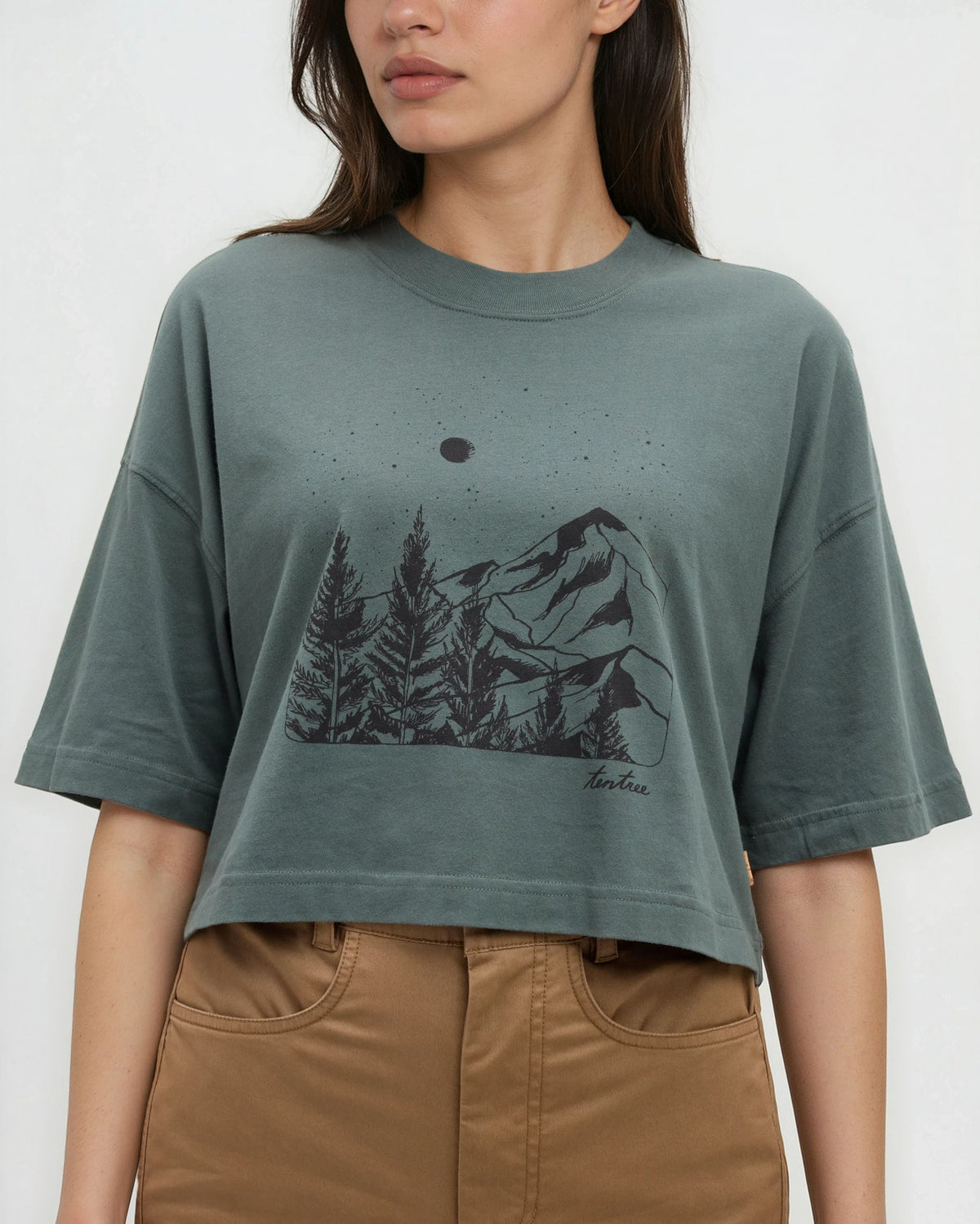 Parks Landscape Oversized Crop T-Shirt-3