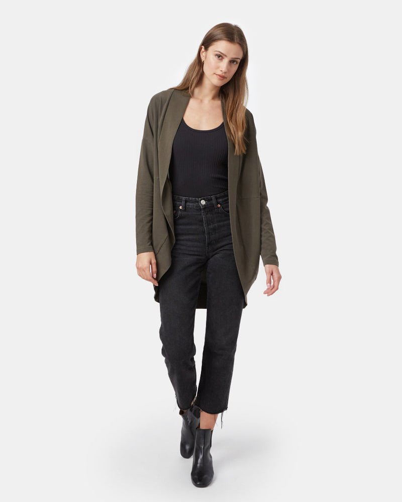 French Terry Cocoon Cardigan-2