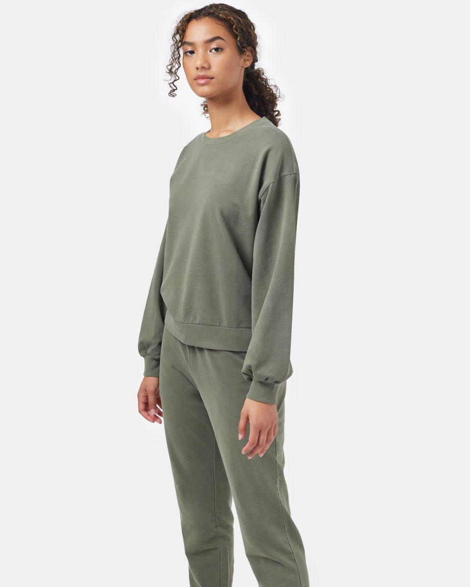 French Terry Balloon Sleeve Crew-4